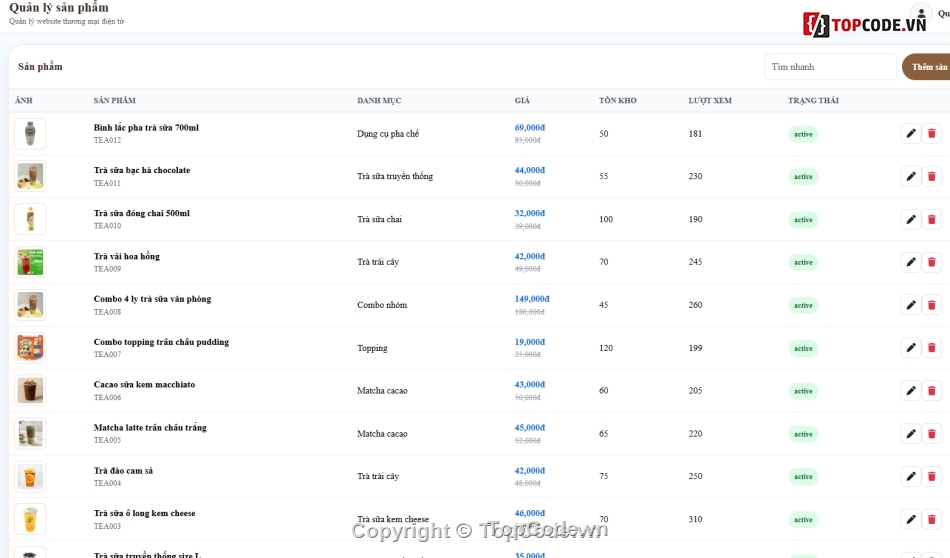 web bán sữa,web bán trà sữa,bán trà sữa